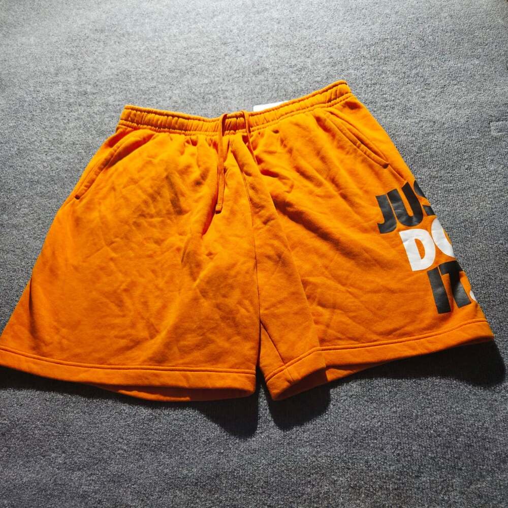Nike Just Do It Sweat Shorts Size XXL Orange Fleece